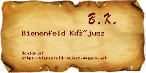 Bienenfeld Kájusz névjegykártya
